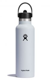 Hydro Flask 21 oz Standard Mouth with Flex Straw Cap - White